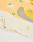 Macacão de tricô para recém-nascido com estampado infantil