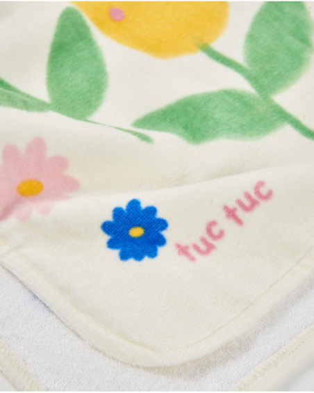 Toalha poncho de tricô para recém-nascido com capuz