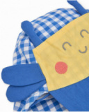 Gorro de tricô para recém-nascido com detalhes em relevo