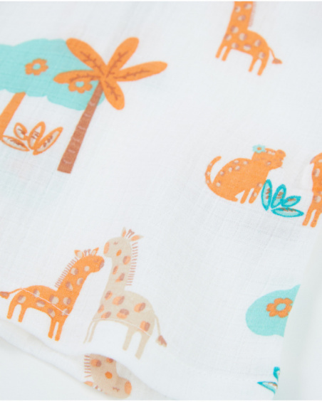 Conjunto para recém-nascido em tecido plano com estampado de