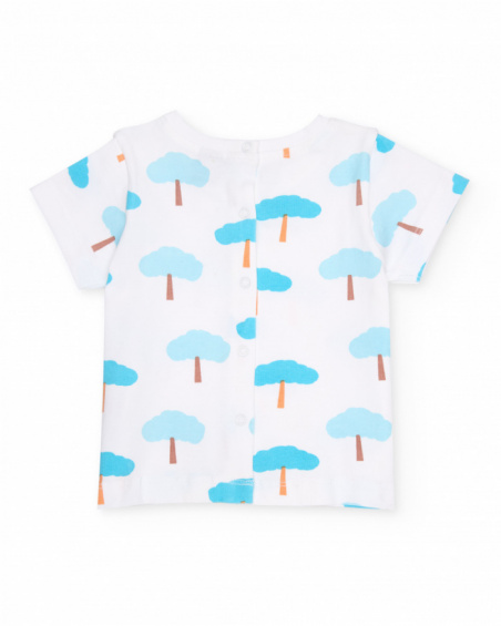 Conjunto de tricô para recém-nascido com bolso dianteiro