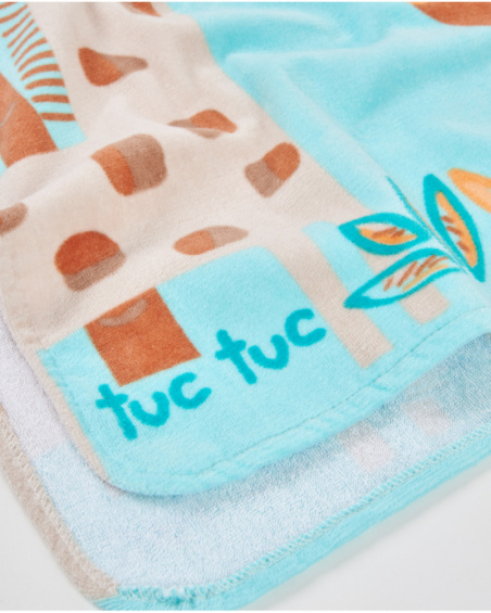 Toalha poncho de tricô para recém-nascido com capuz