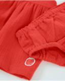 Conjunto de tricô de três peças para recém-nascido