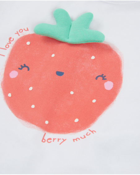 Conjunto de tricô para recém-nascido com folho nas costas