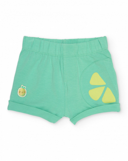 Conjunto de tricô para recém-nascido com detalhes aplicados