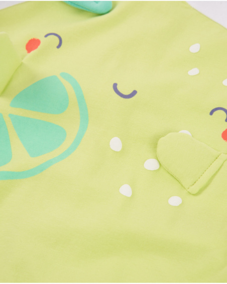 Macacão de tricô para recém-nascido de manga comprida