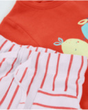 Conjunto de tricô para recém-nascido com patch bordado