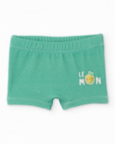 Fato de banho de tricô para recém-nascido com motivo frutal