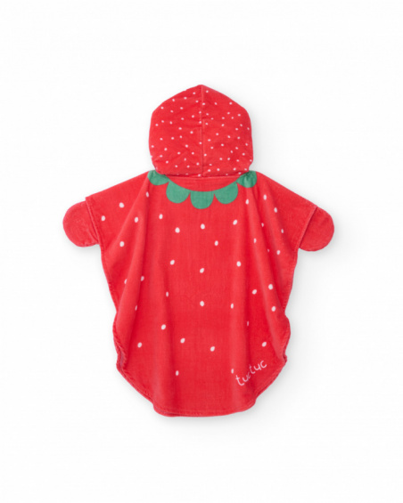 Toalha poncho de tricô para recém-nascido com capuz