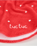 Toalha poncho de tricô para recém-nascido com capuz