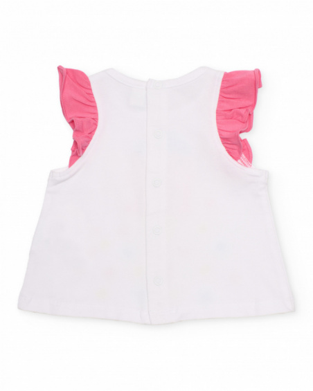 Conjunto de tricô para recém-nascido com folhos