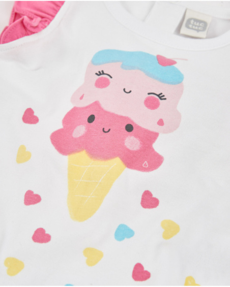 Conjunto de tricô para recém-nascido com folhos