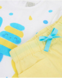 Conjunto de tricô para recém-nascido com bolsos frontais