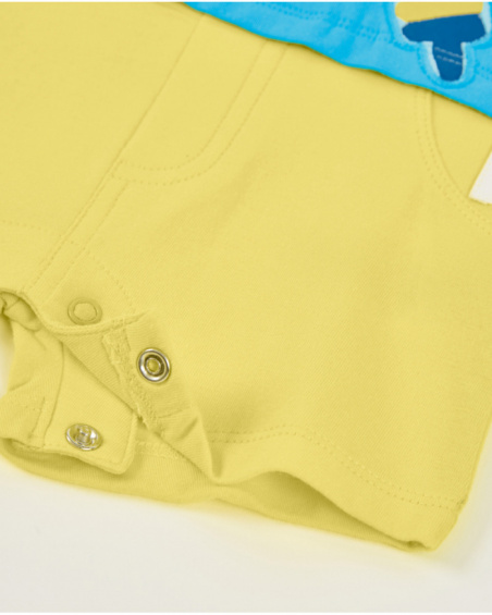 Macacão para recém-nascido em tecido com motivo peixe