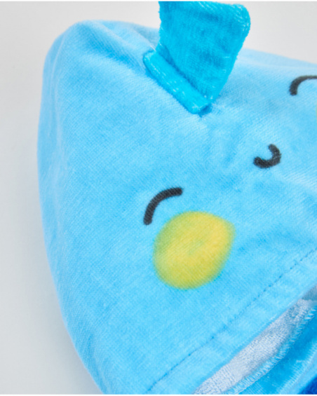 Toalha poncho de tricô para recém-nascido com capuz