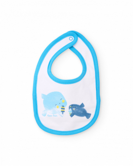 Pack de babadores de tricô para recém-nascido com fecho atrás