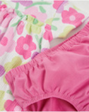 Vestido de tricô para recém-nascido com estampado floral