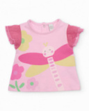 Conjunto de tricô para recém-nascido com mangas de tule