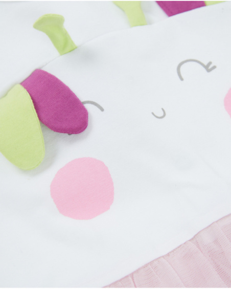 Conjunto de tricô para recém-nascido com folho de tule