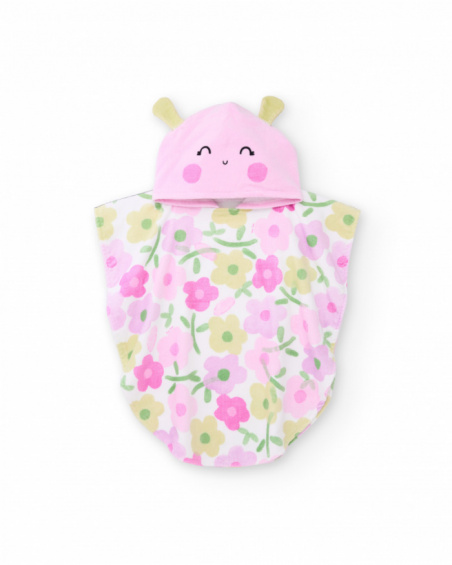 Toalha poncho de tricô para recém-nascido com capuz