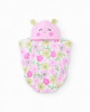 Toalha poncho de tricô para recém-nascido com capuz