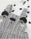 Conjunto de tricô de três peças para recém-nascido