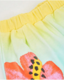 Calções de menina em malha com flor estampada