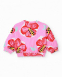 Sweatshirt de menina em malha com estampado floral
