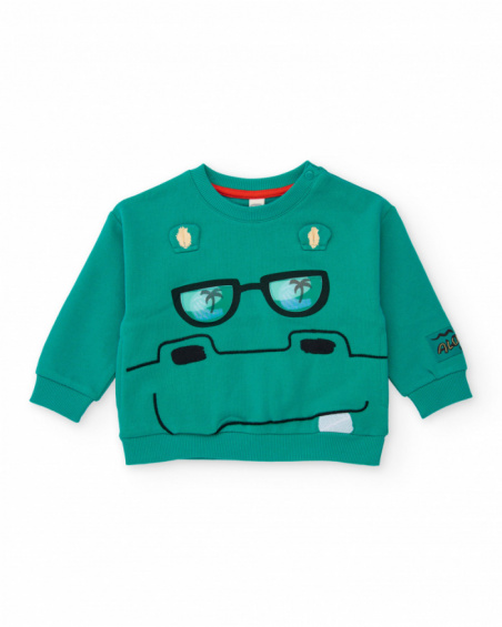 Sweatshirt de menino em malha com design frontal