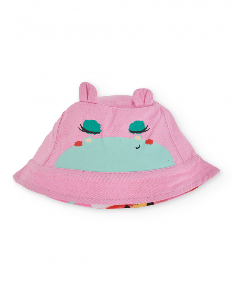 Gorro de menina em malha com design reversível