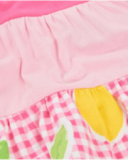 Vestido de menina em malha com flor aplicada