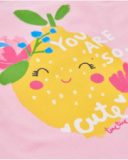 T-shirt de menina em malha com design de limão
