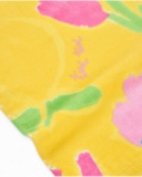 Toalha de menina em malha com estampado floral