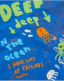 T-shirt de menino em malha com motivos oceânicos