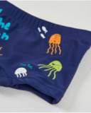 Fato de banho de menino em malha com barbatana decorativa