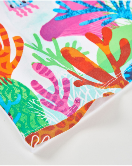 T-shirt de menina em malha com grande estampado