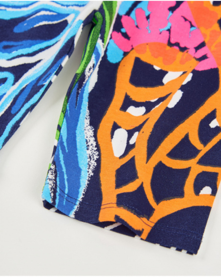 Leggings de menina em malha com corte justo