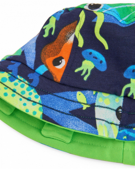 Gorro de menino em malha com design reversível