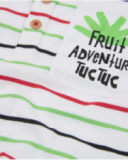 T-shirt de menino em malha com padrão às riscas