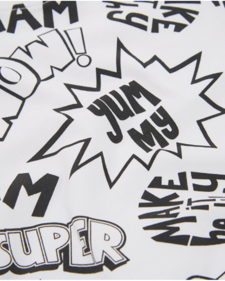 T-shirt de menino em malha em estilo banda desenhada