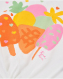 T-shirt de menina em malha com nó frontal