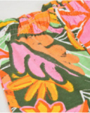 Calção de menina em malha e tecido leve