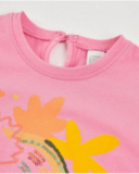 T-shirt de menina em malha com detalhes de lantejoulas