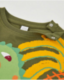 T-shirt de menino em malha com fecho no ombro