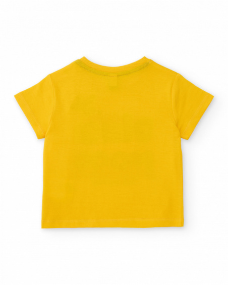 T-shirt de menino em malha com estampado frontal