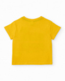 T-shirt de menino em malha com estampado frontal