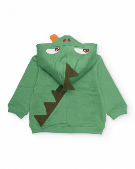 Sweatshirt de menino em malha com aplicações em relevo