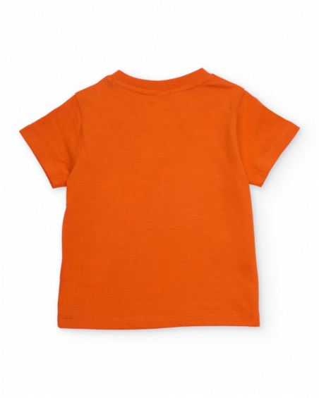 T-shirt de menino em malha com estampado frontal