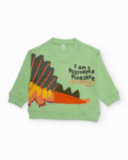 Sweatshirt de menino em malha com aplicações em relevo