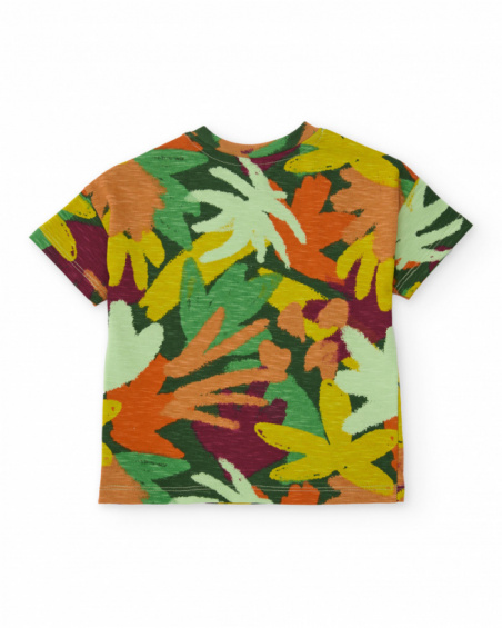 T-shirt de menino em malha com estampado integral